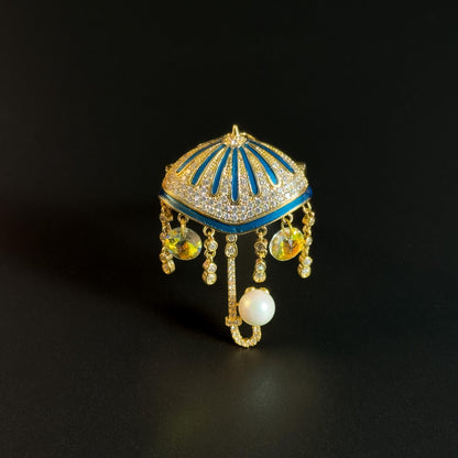 Umbrella Tassel Brooch