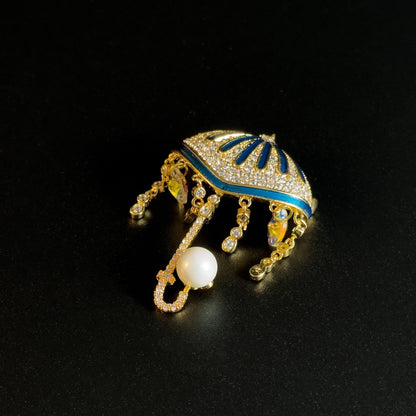 Umbrella Tassel Brooch