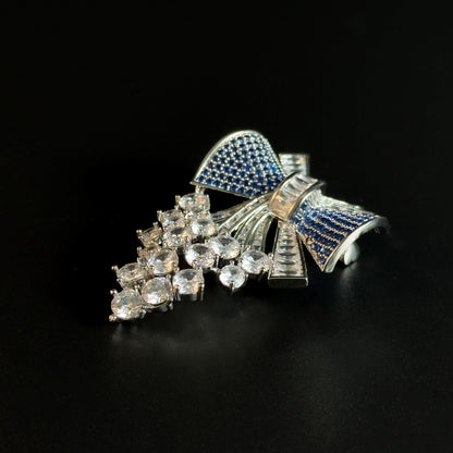 Two-Tone Bow Brooch