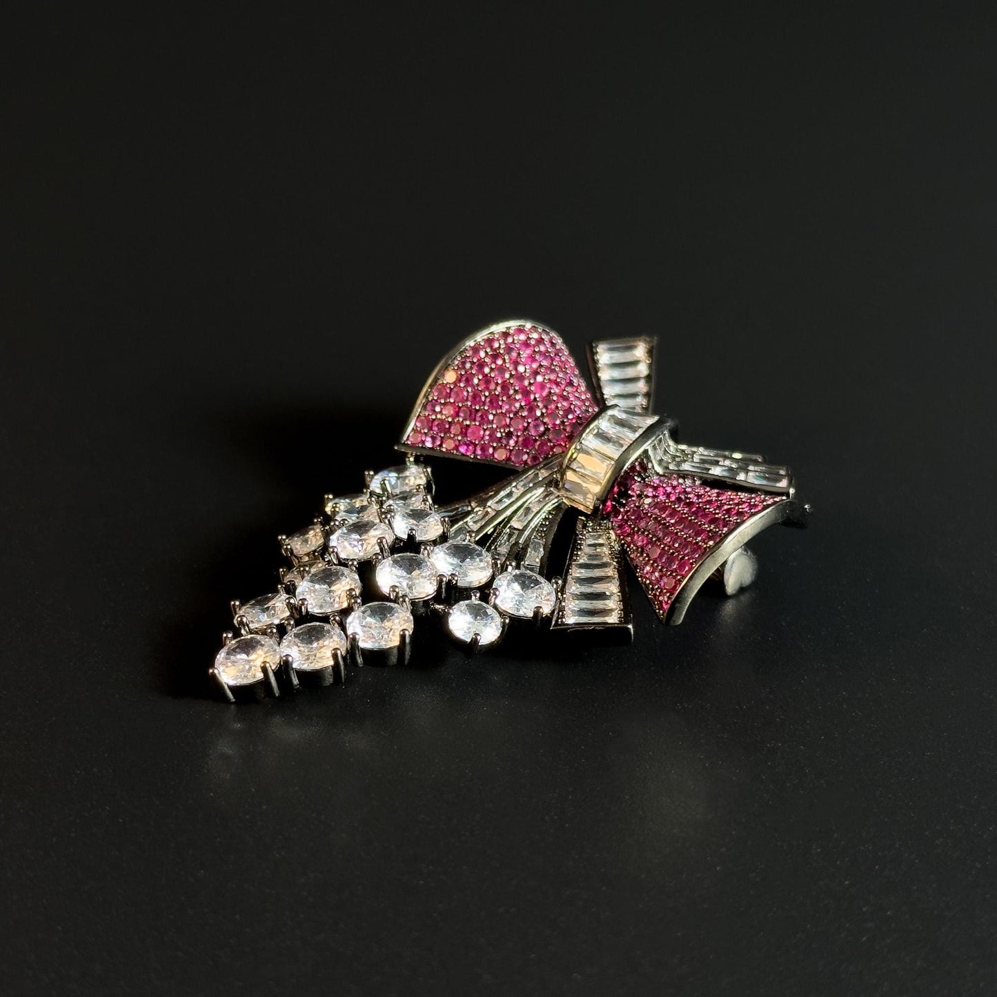 Two-Tone Bow Brooch