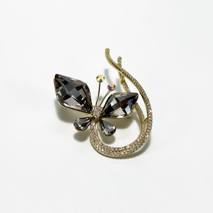 Crystal Butterfly Brooch