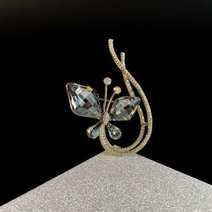 Crystal Butterfly Brooch