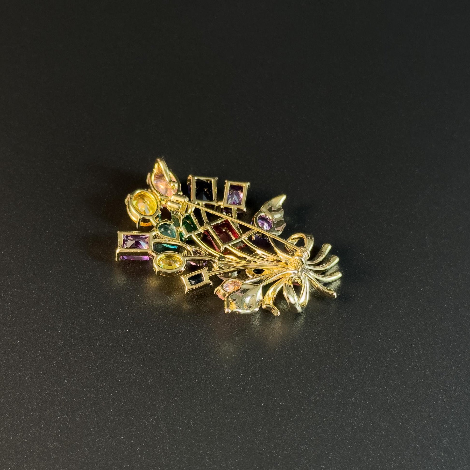 Rhinestone Resin Bouquet Brooch
