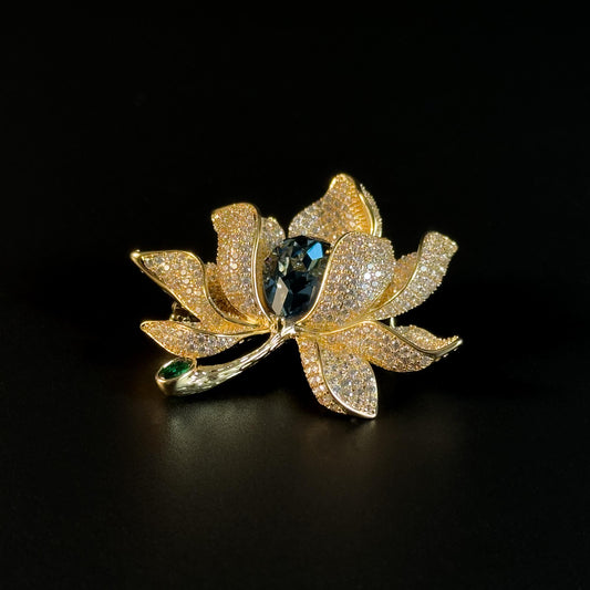 Golden Lotus Brooch