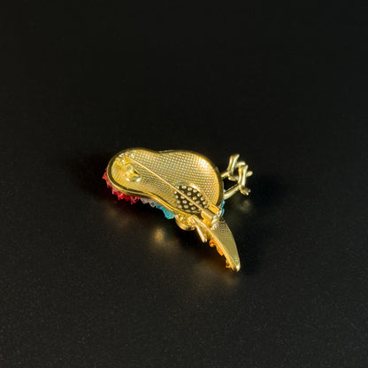 Adorable Colorful Crystal Bird Brooch
