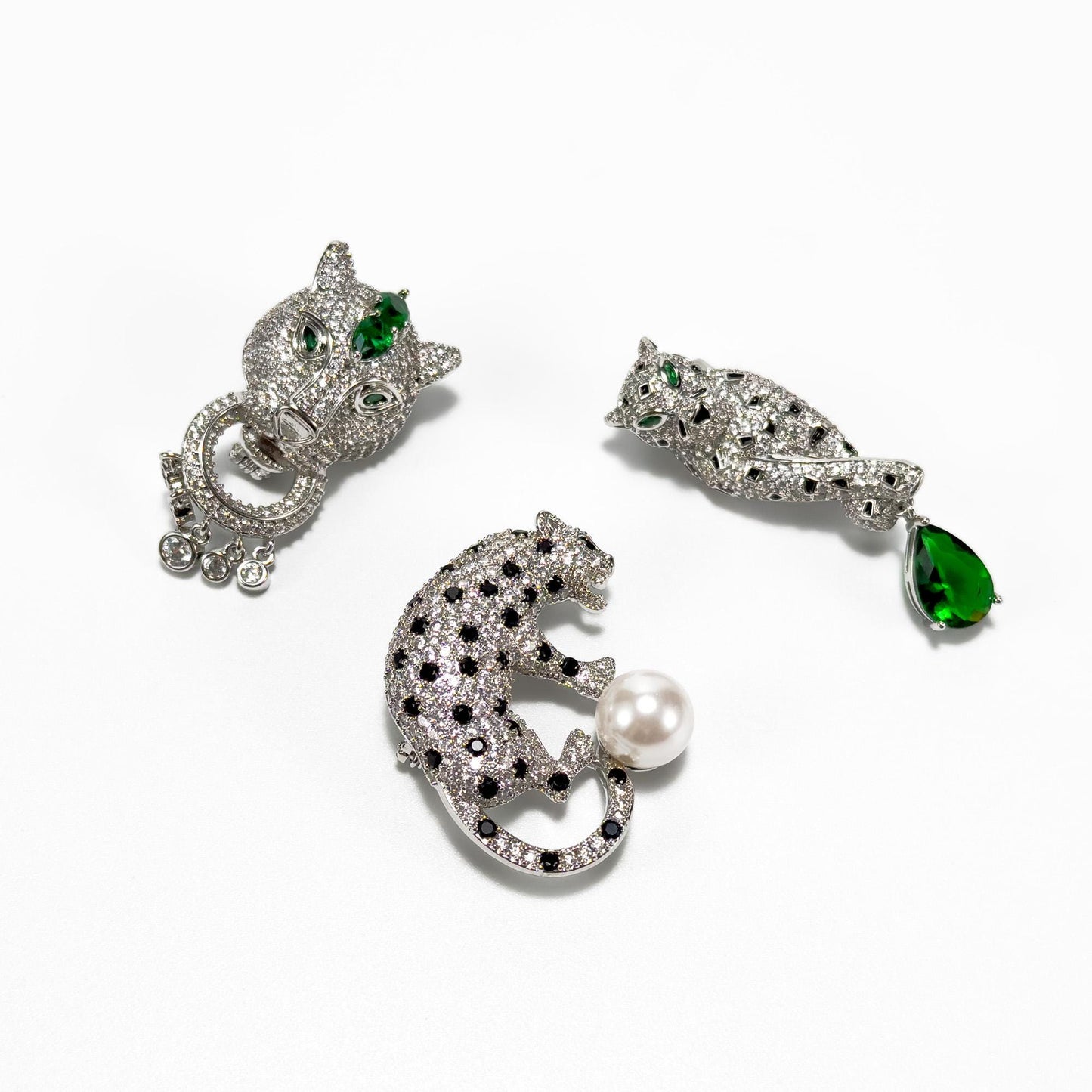 Silver Panther Brooch