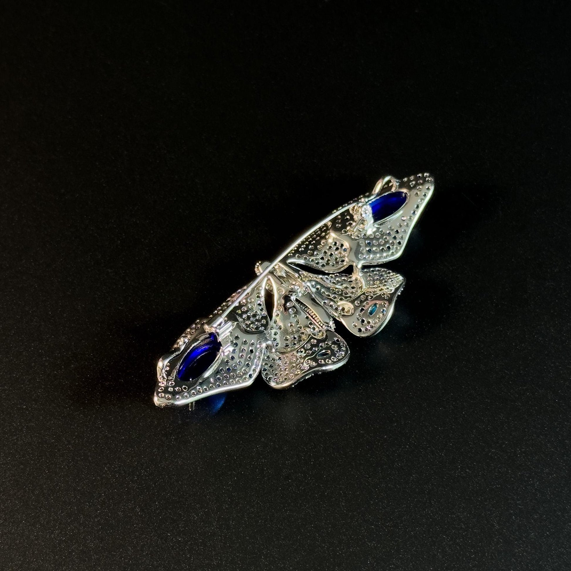 Sapphire Crystal Butterfly Brooch