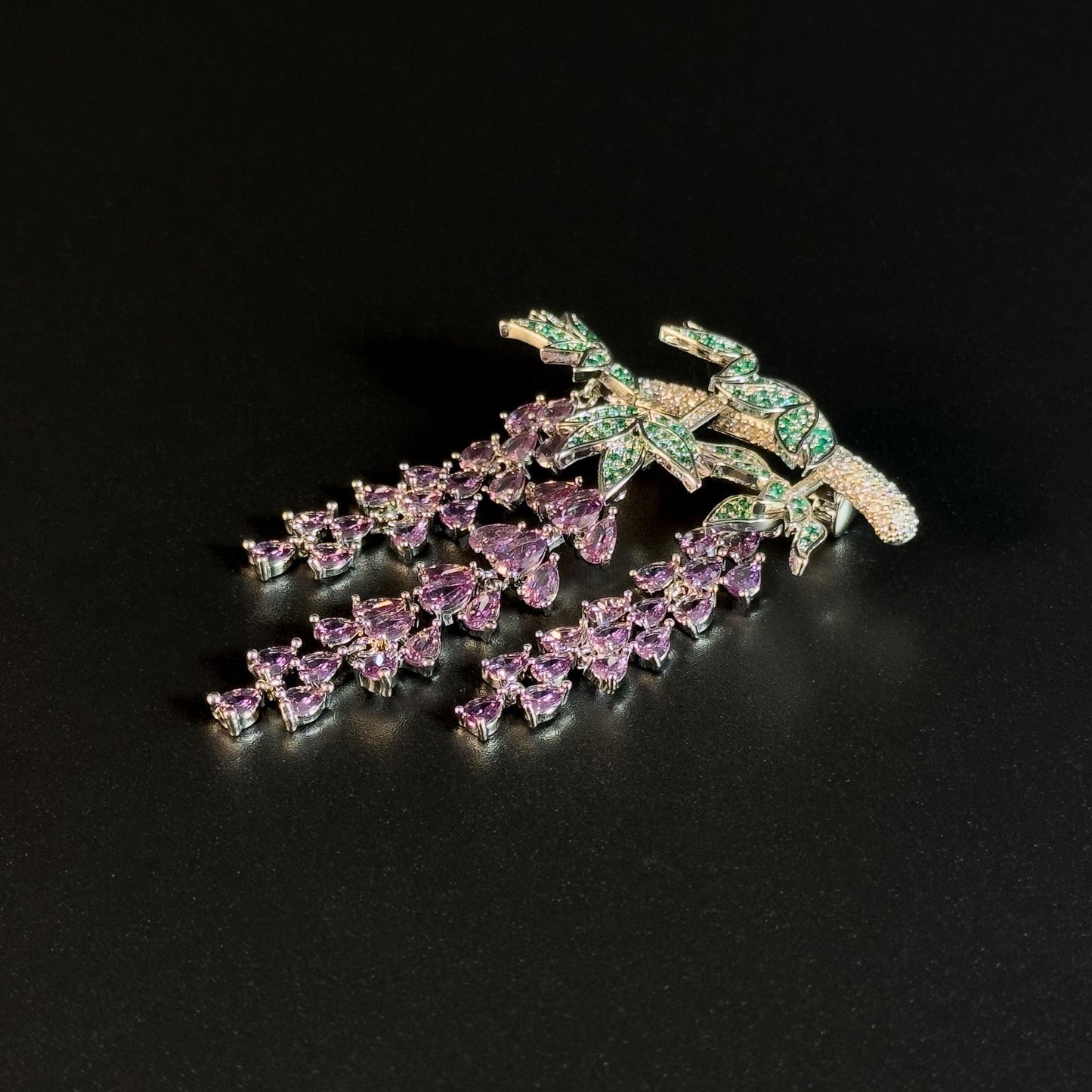 Amethyst Grape Brooch