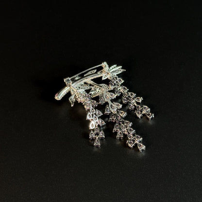 Amethyst Grape Brooch
