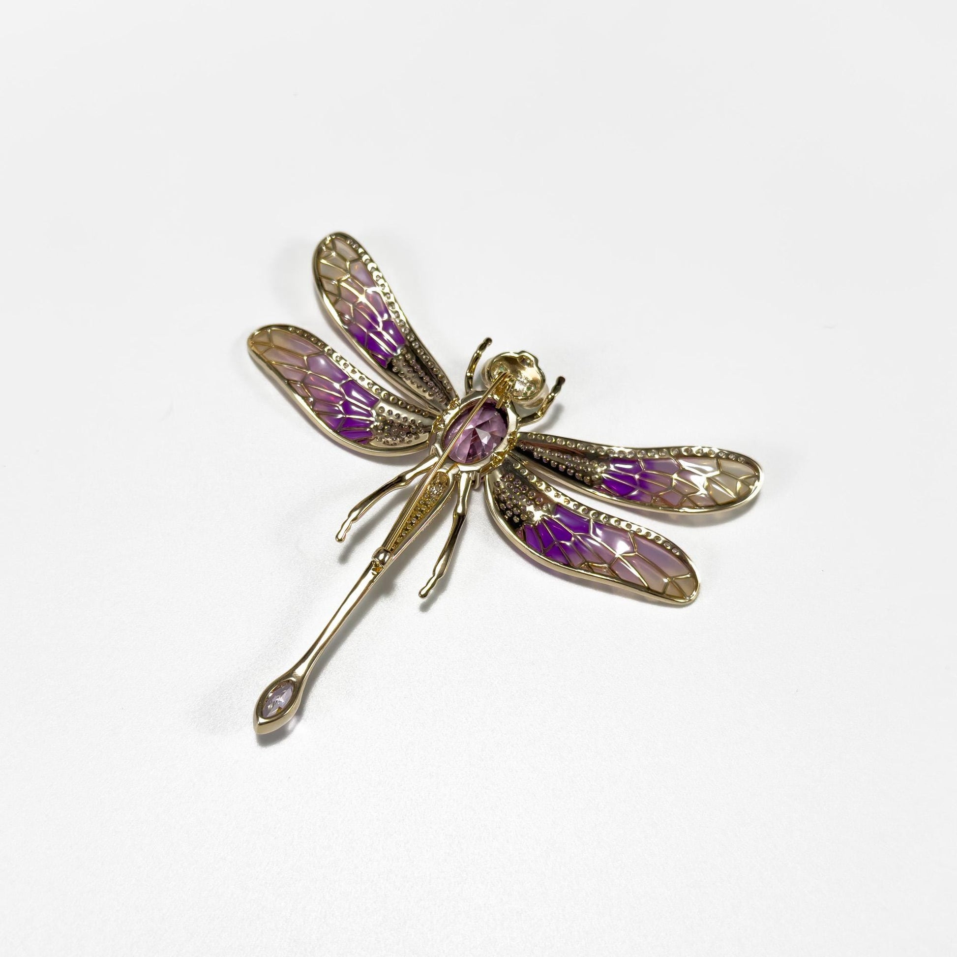 Purple Dragonfly Brooch