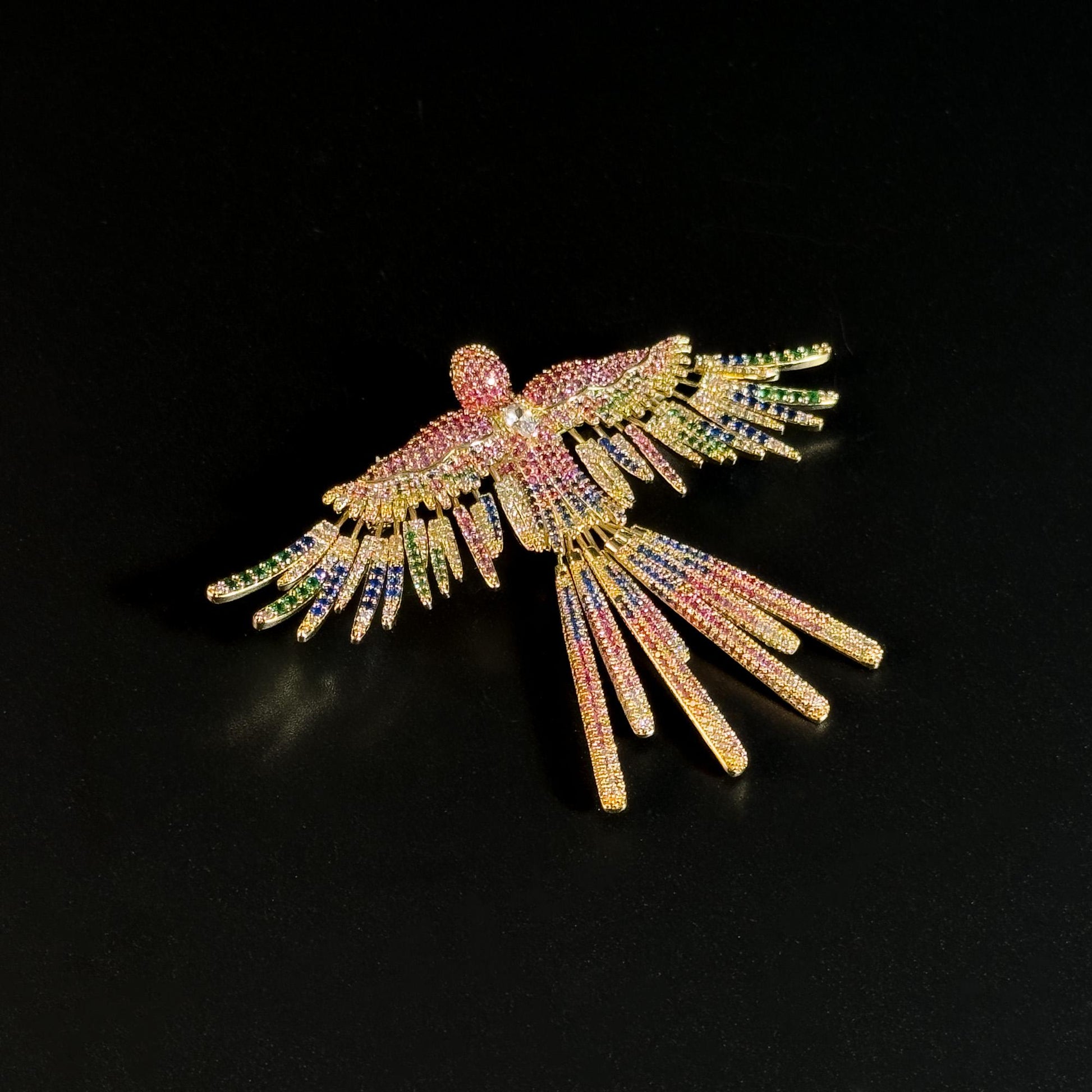 Colorful Bird Brooch