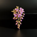 Purple Wisteria Brooch