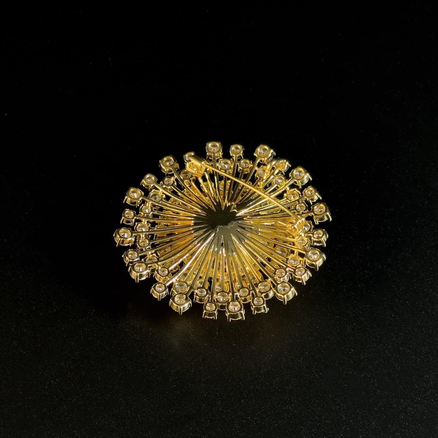 Ruby Dandelion Brooch