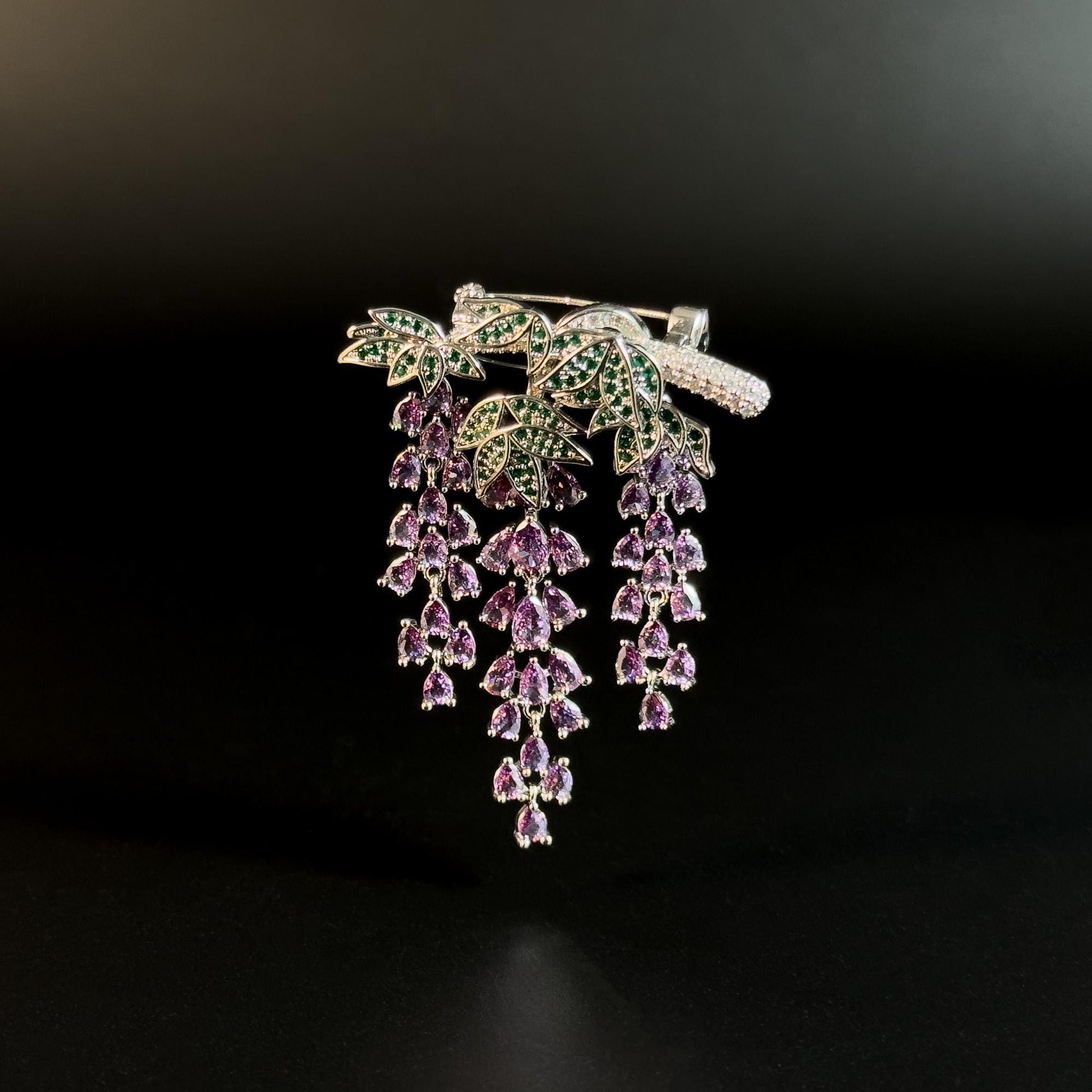 Amethyst Grape Brooch