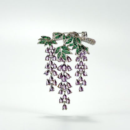 Amethyst Grape Brooch