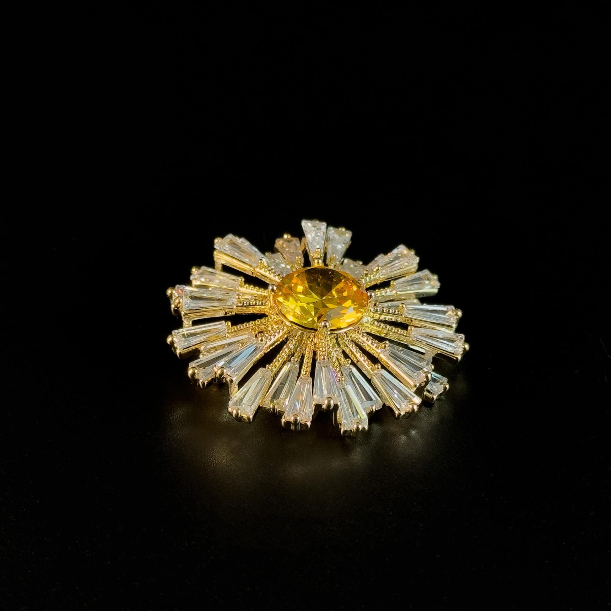 Citrine Firework Brooch