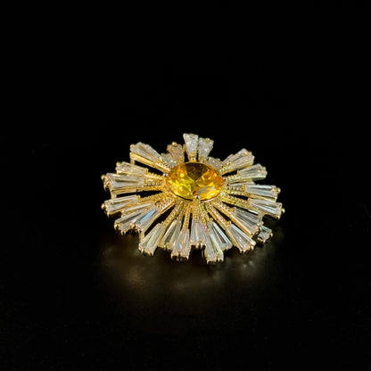 Citrine Firework Brooch