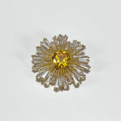 Citrine Firework Brooch