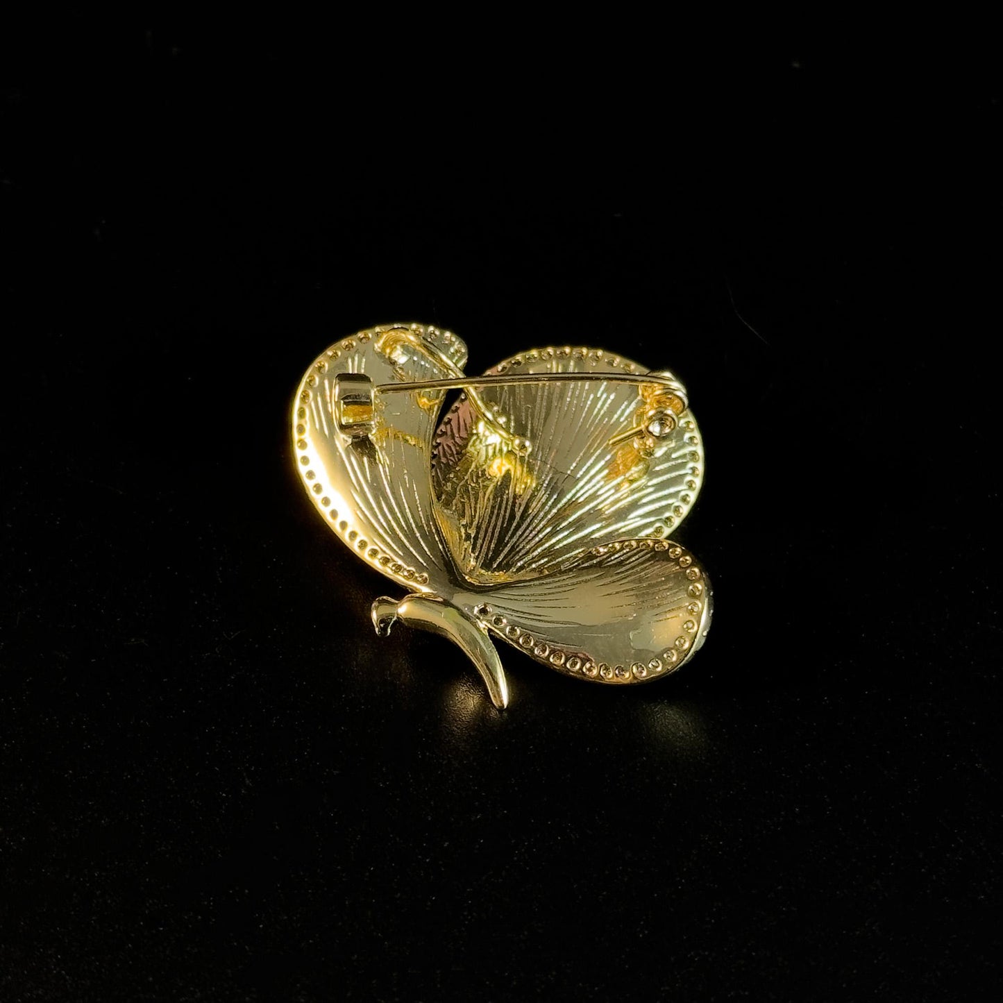 Enameled Butterfly Brooch