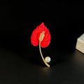 Red Calla Lily Brooch