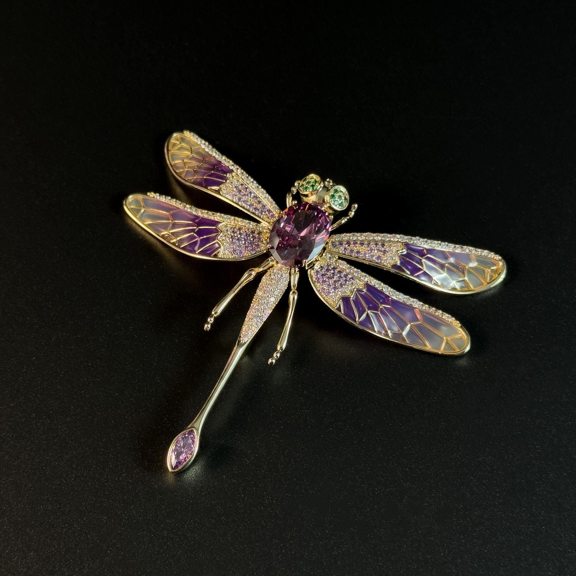 Purple Dragonfly Brooch