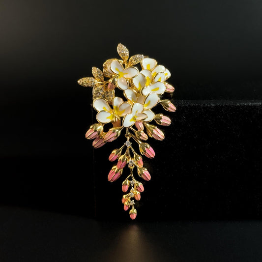 Gold Wisteria Brooch
