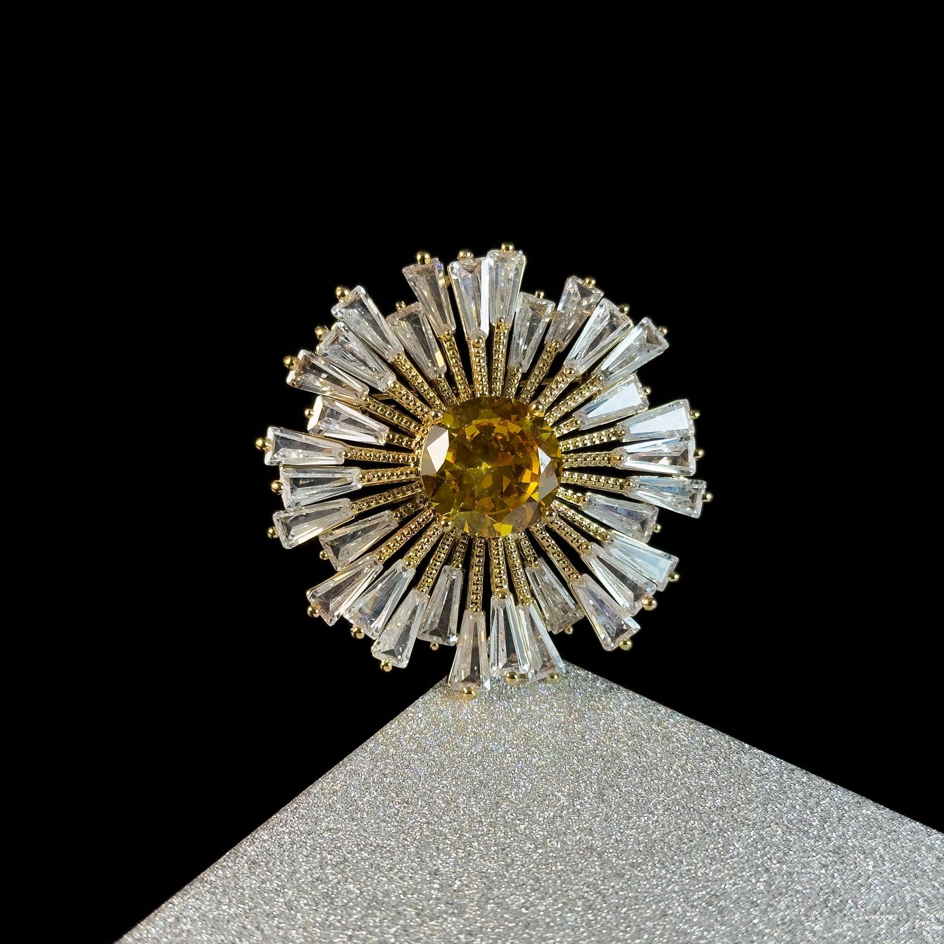 Citrine Firework Brooch