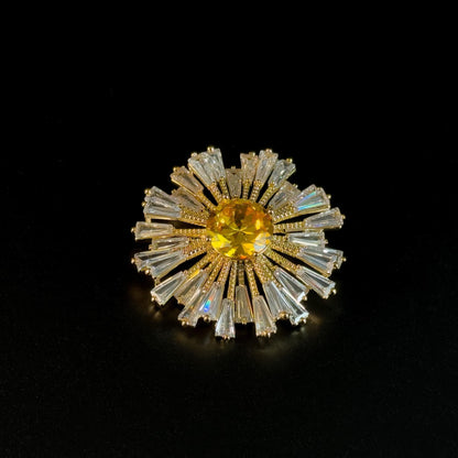 Citrine Firework Brooch