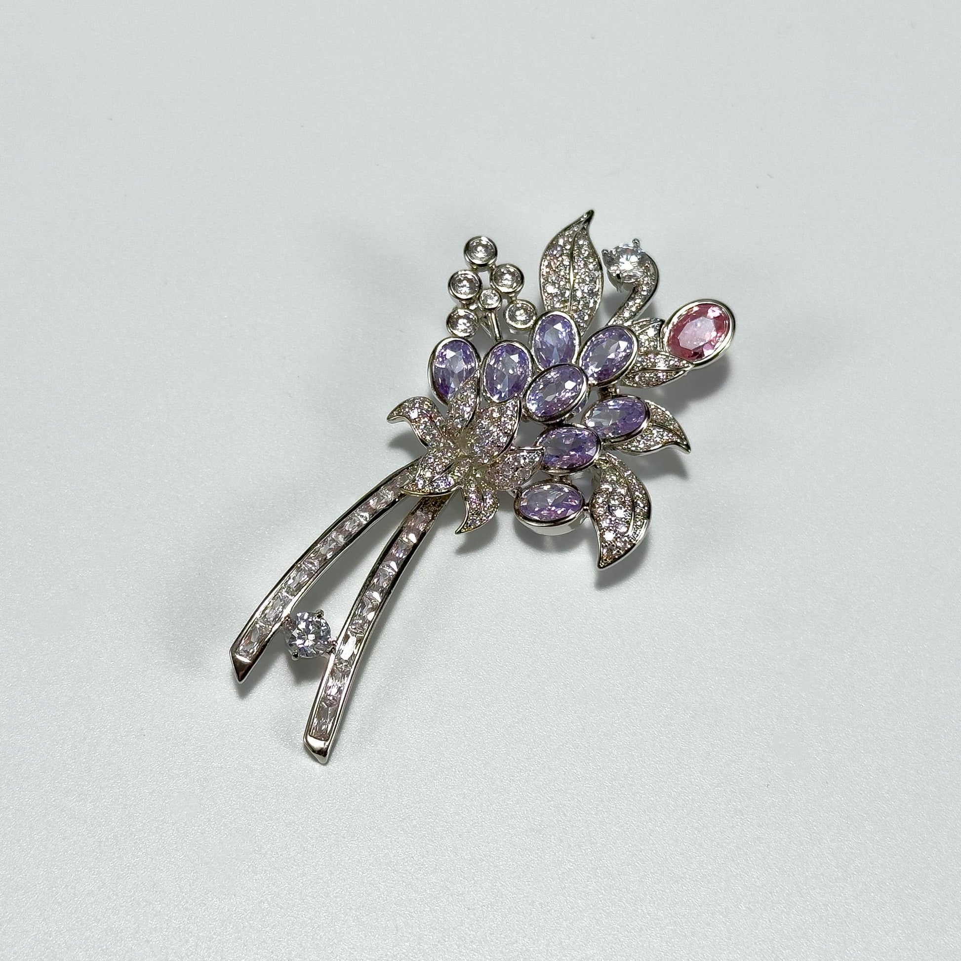 Zirconia Bouquet Brooch