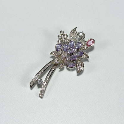 Zirconia Bouquet Brooch