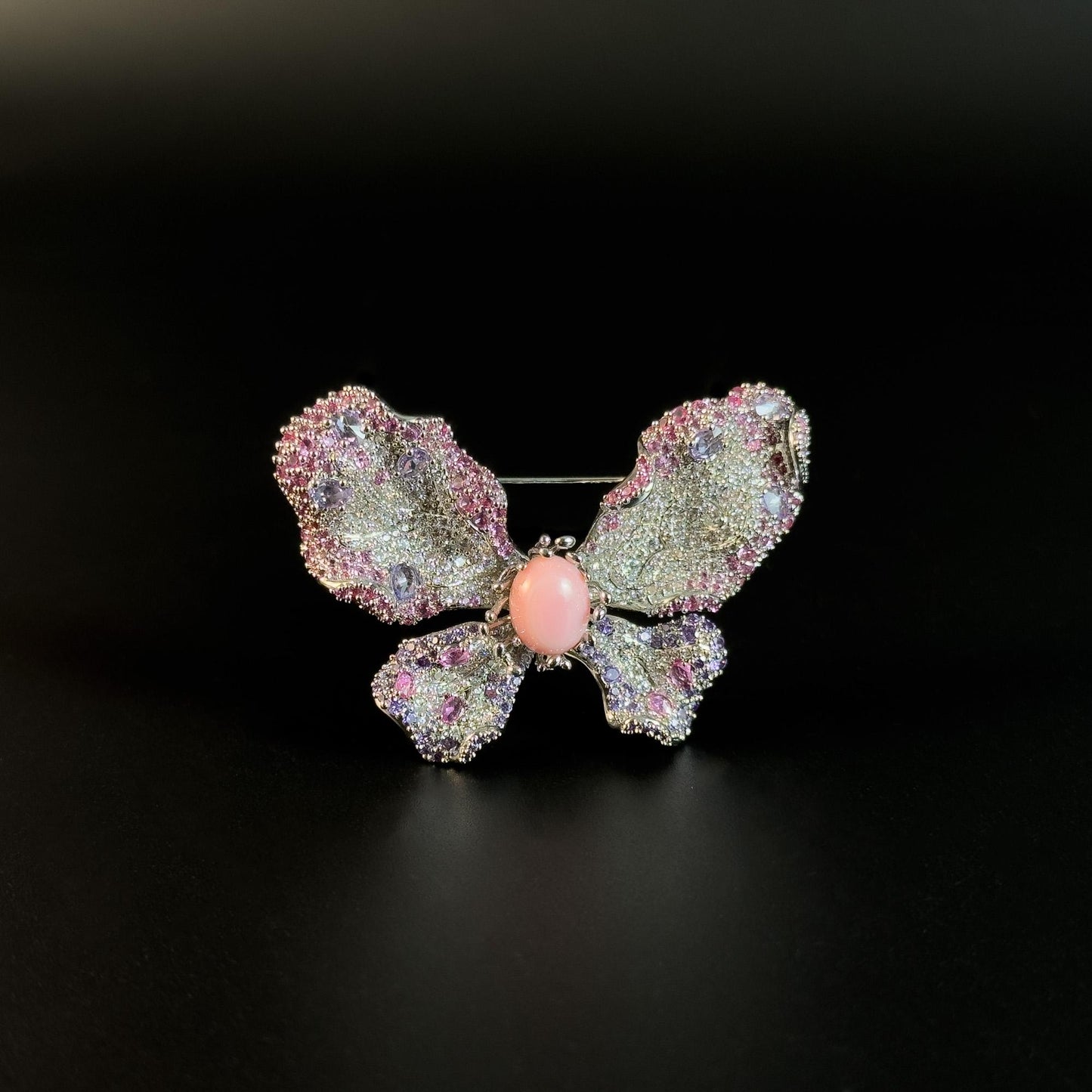 Gemstone Butterfly Brooch
