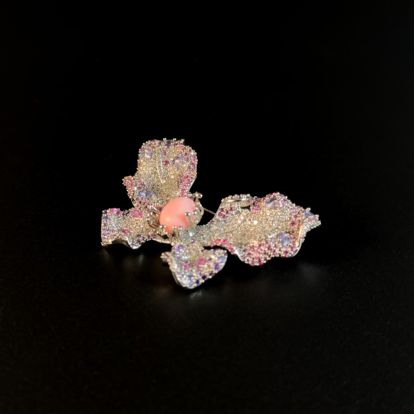 Gemstone Butterfly Brooch