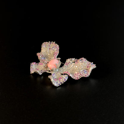 Gemstone Butterfly Brooch