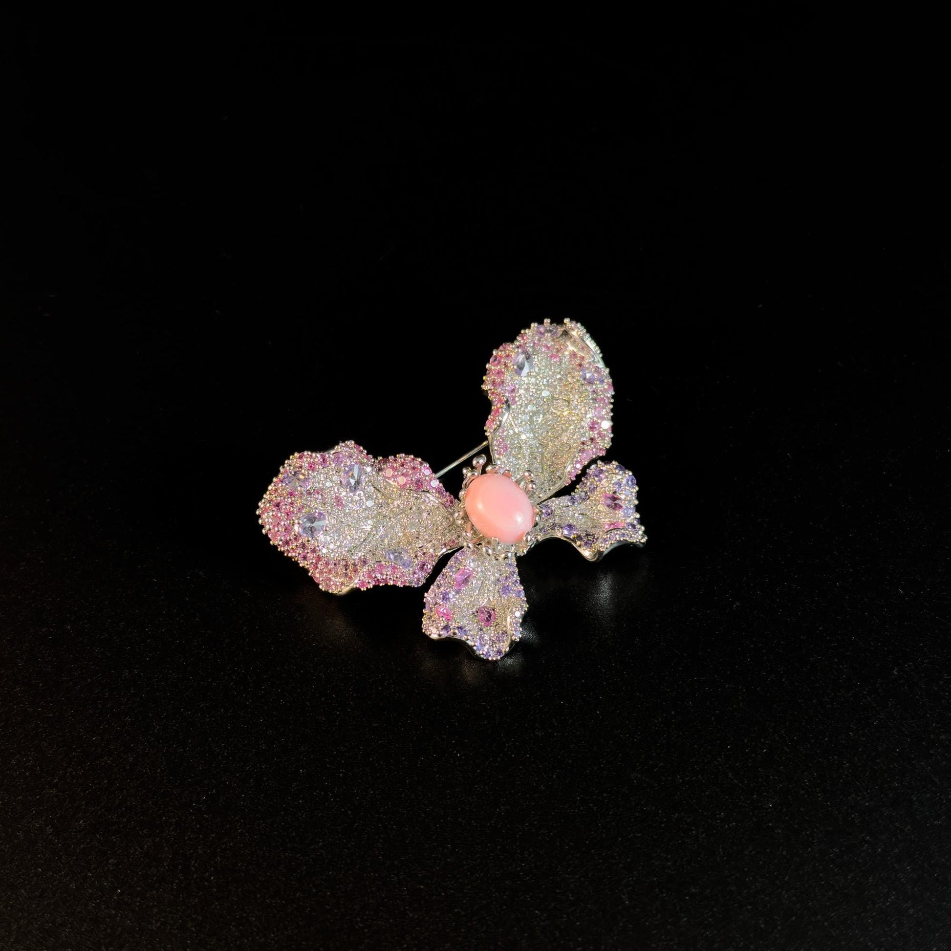 Gemstone Butterfly Brooch
