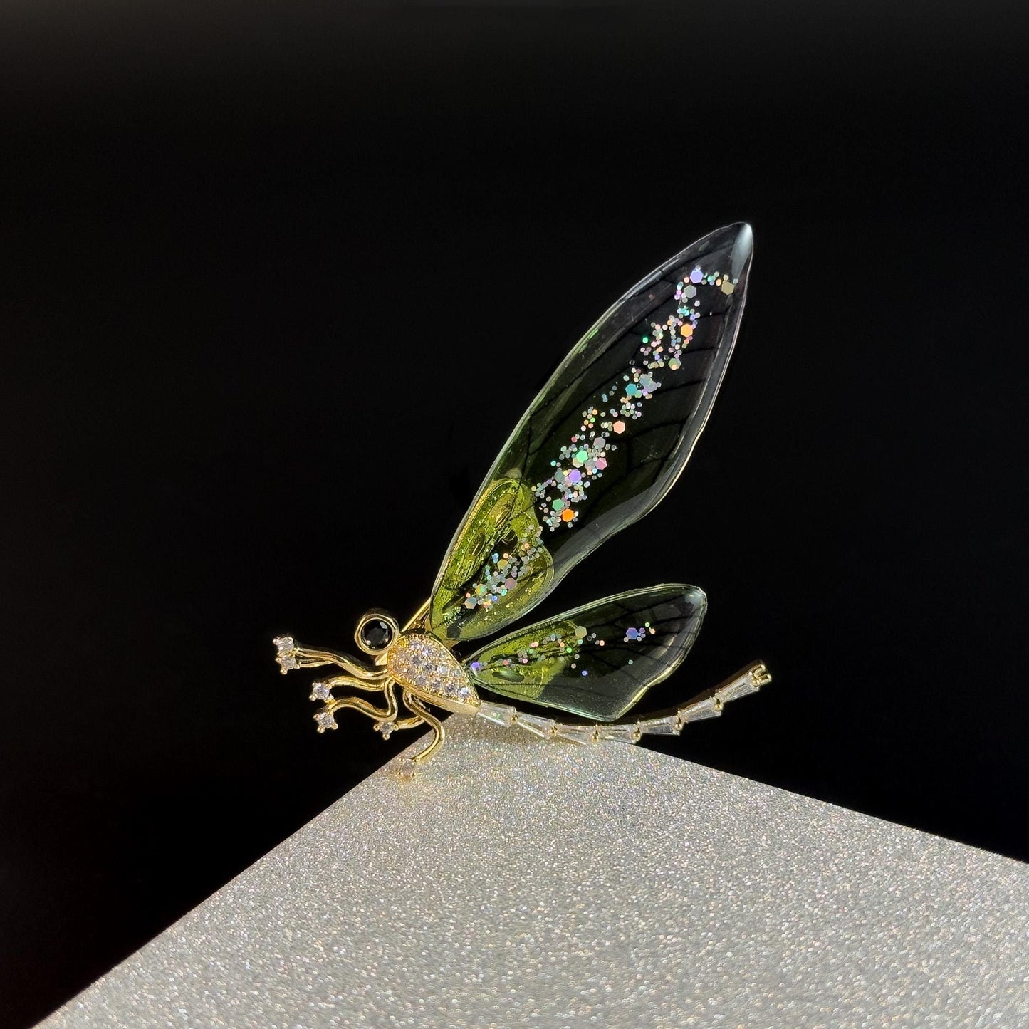Green Dragonfly Brooch