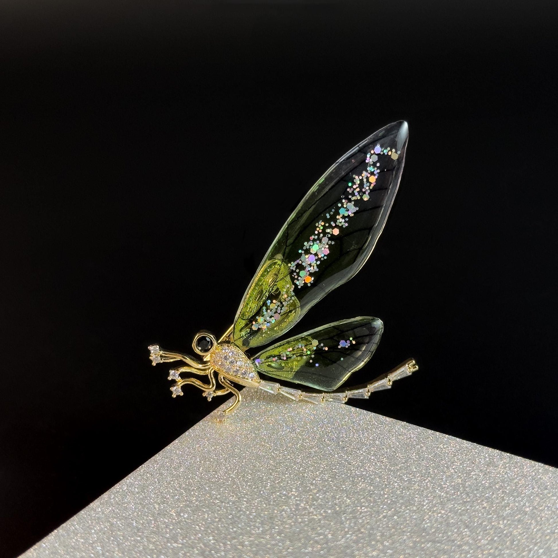 Green Dragonfly Brooch