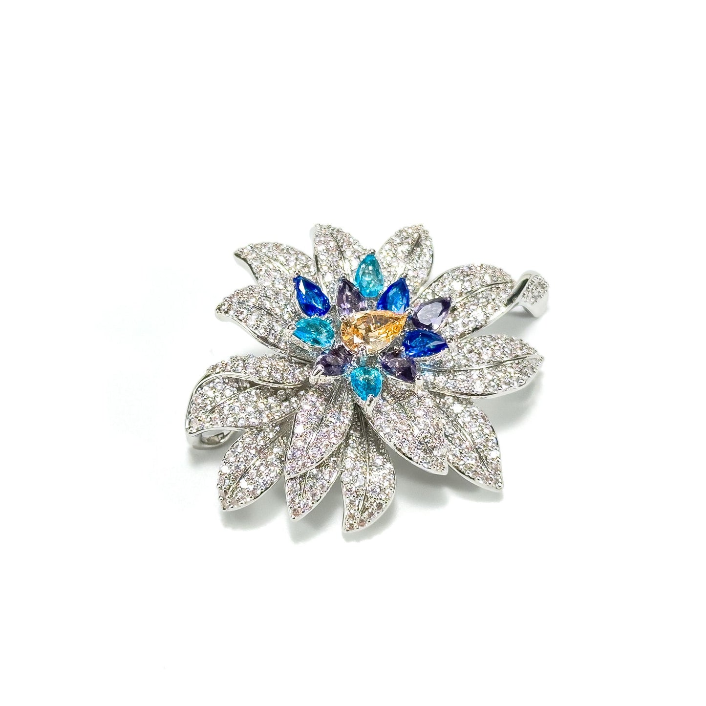 Zircon Flower Brooch