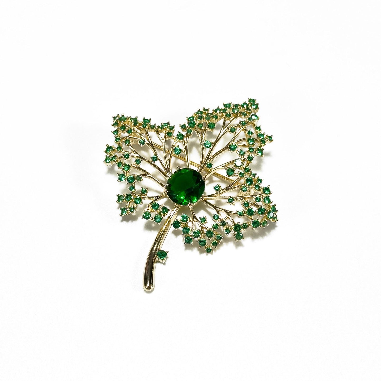 Two-Tone Maple Leaf Brooch
