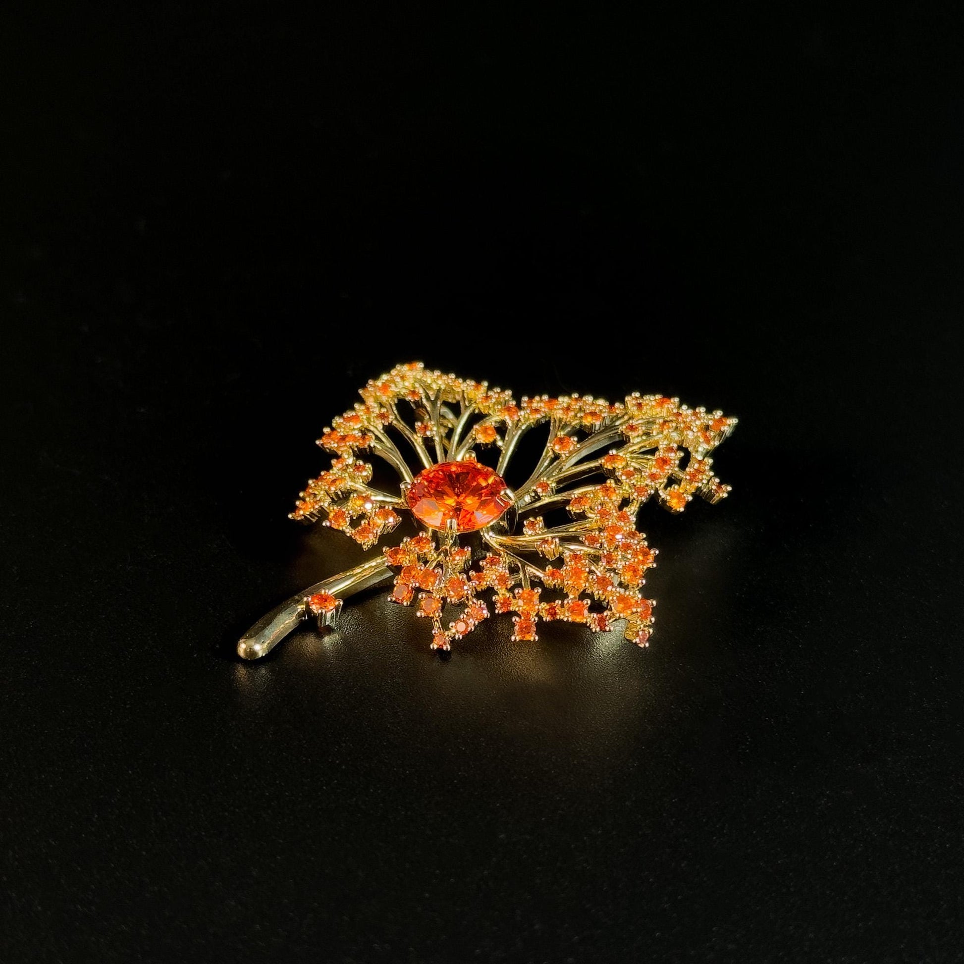 Two-Tone Maple Leaf Brooch