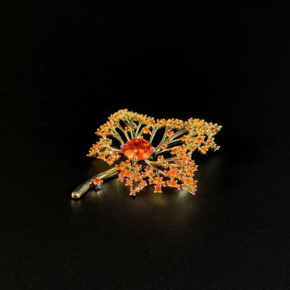 Two-Tone Maple Leaf Brooch