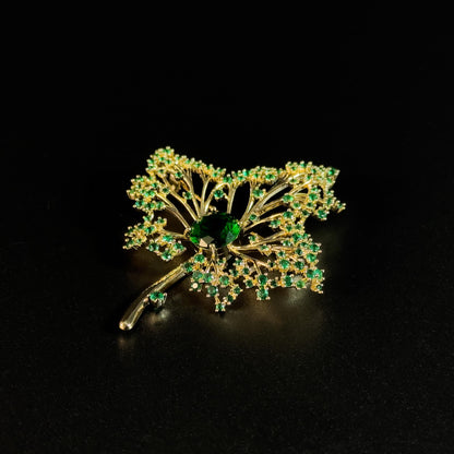 Two-Tone Maple Leaf Brooch