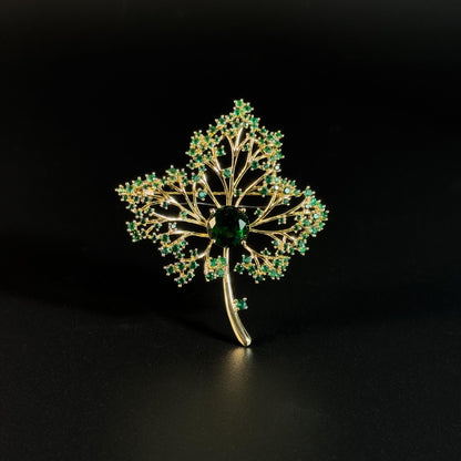 Two-Tone Maple Leaf Brooch