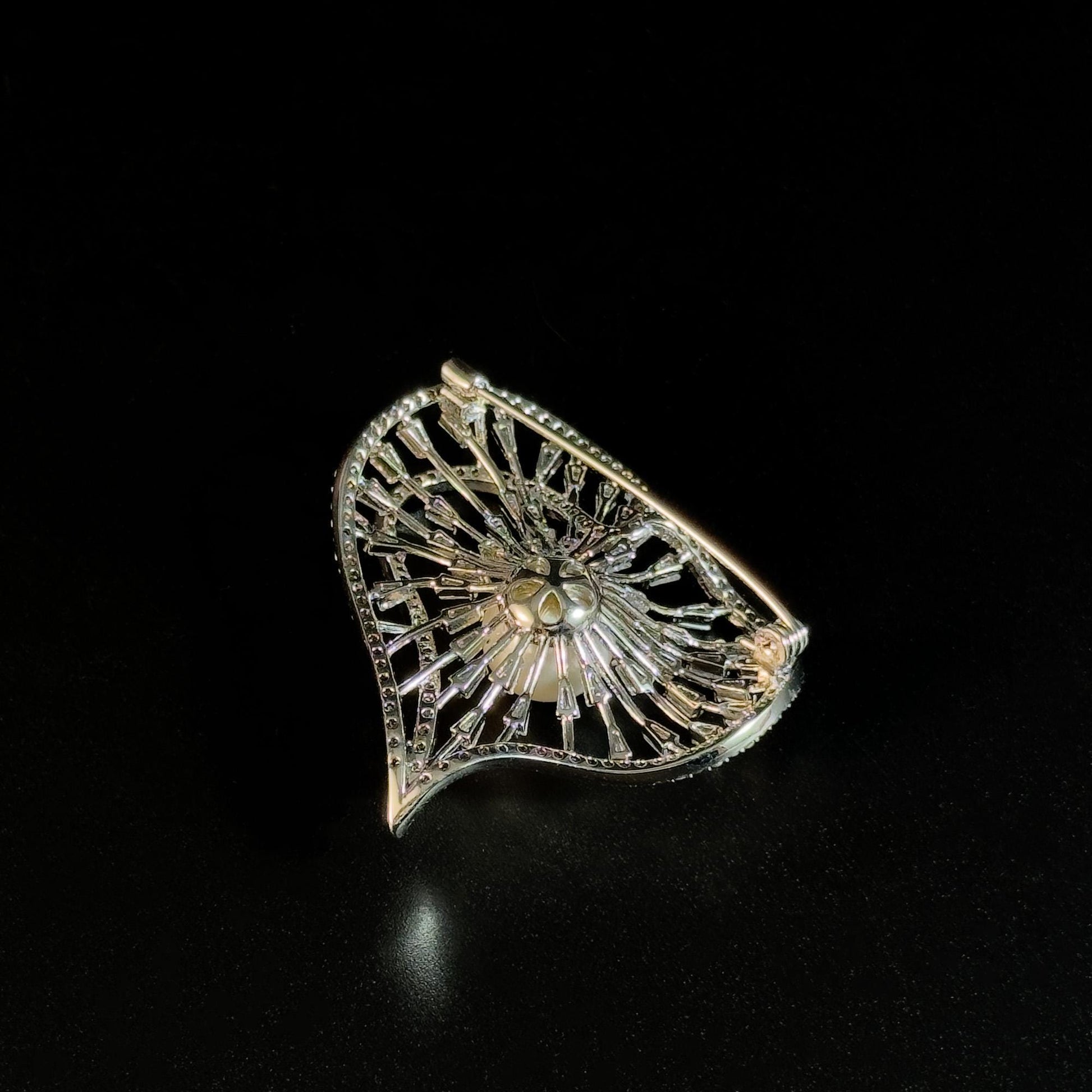 Heart-Shaped Pearl Brooch