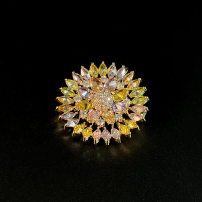 Rainbow Sunflower Brooch