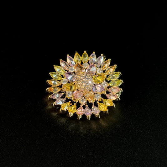 Rainbow Sunflower Brooch