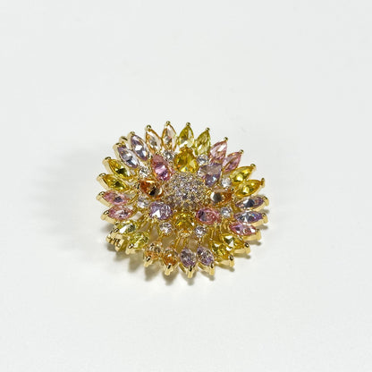 Rainbow Sunflower Brooch