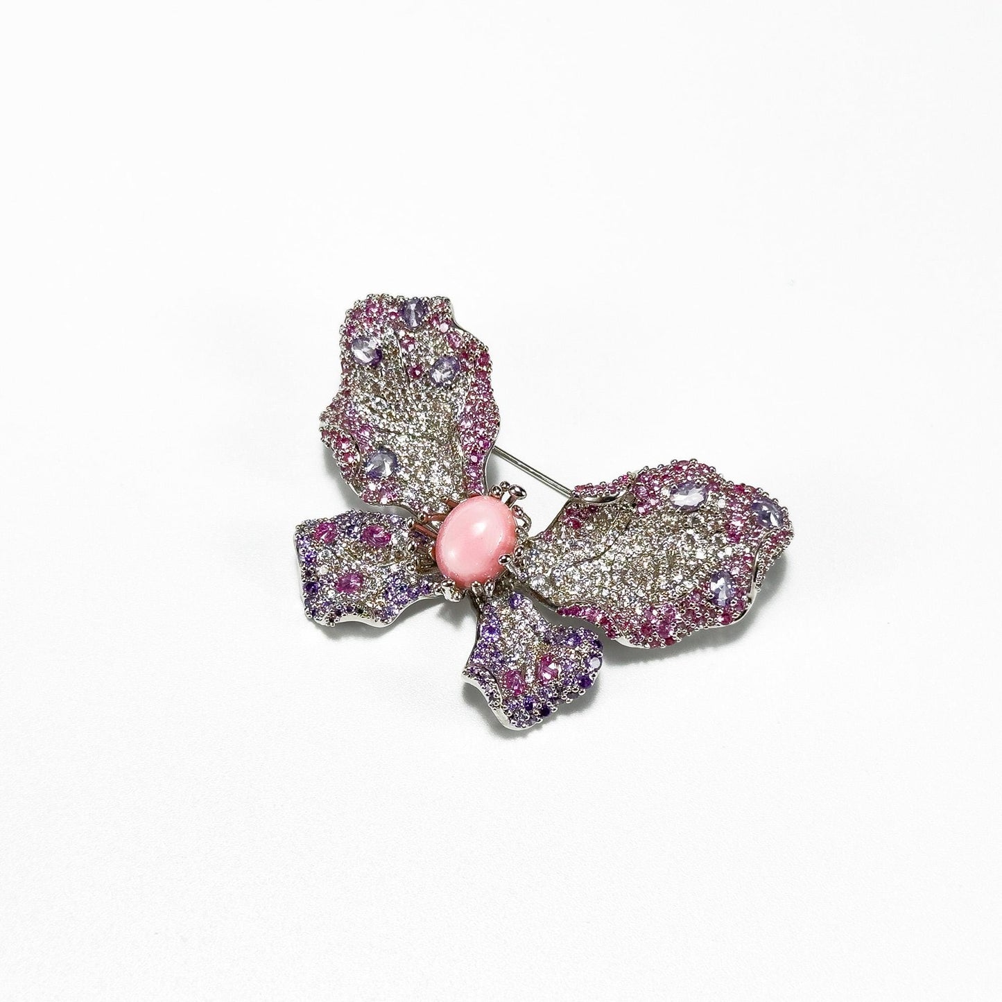 Gemstone Butterfly Brooch