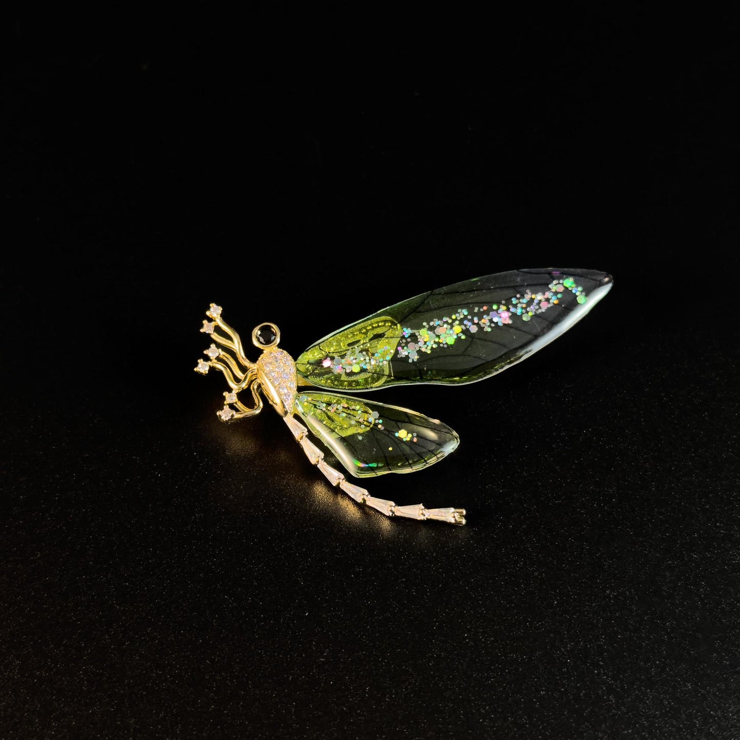 Green Dragonfly Brooch