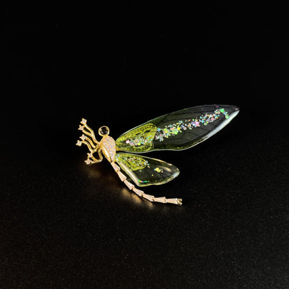 Green Dragonfly Brooch