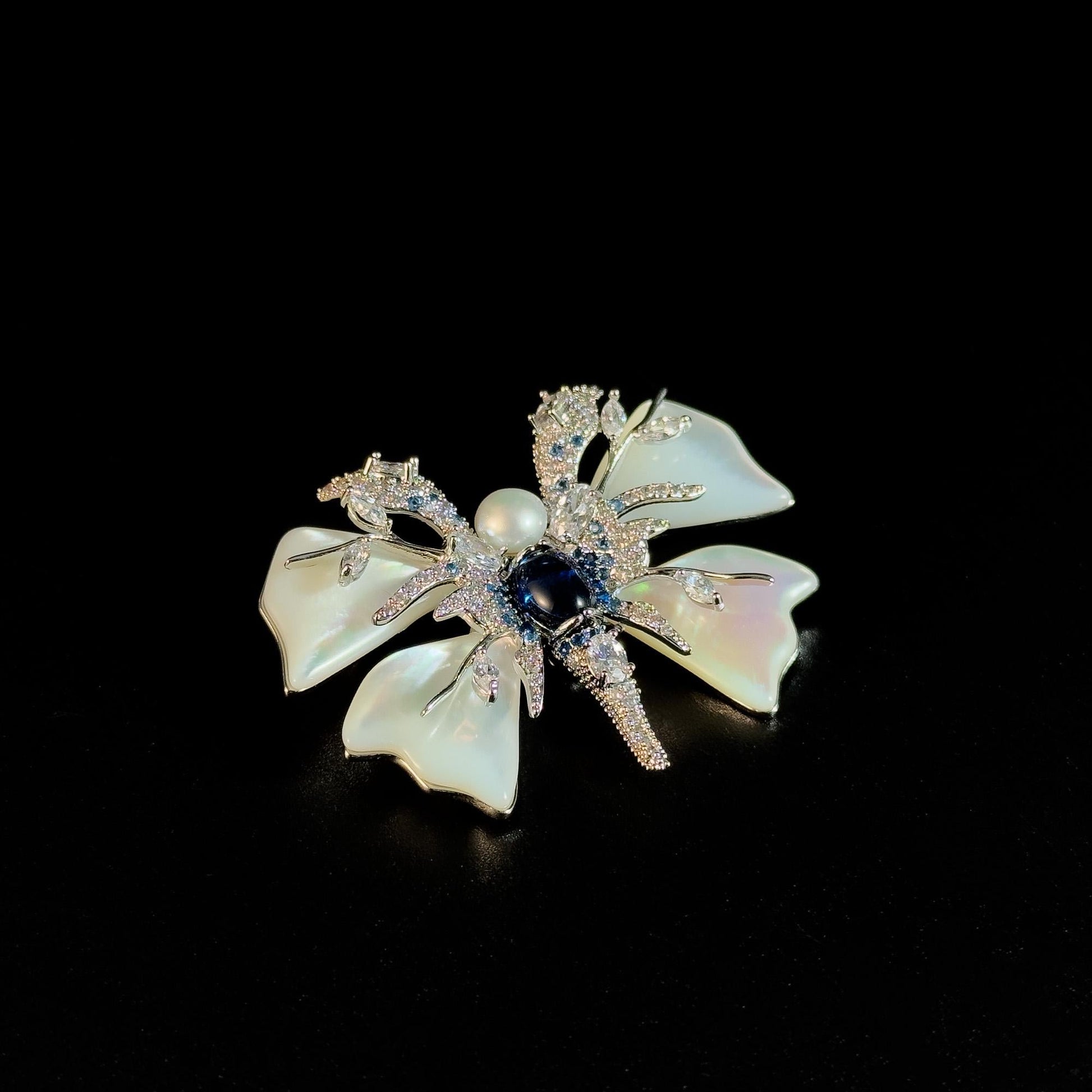 Mother-of-Pearl Butterfly Brooch